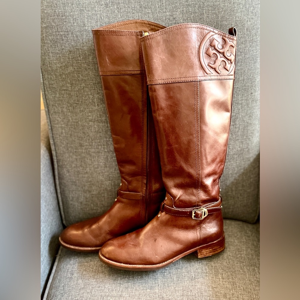 Tory Burch brown riding boots size 8